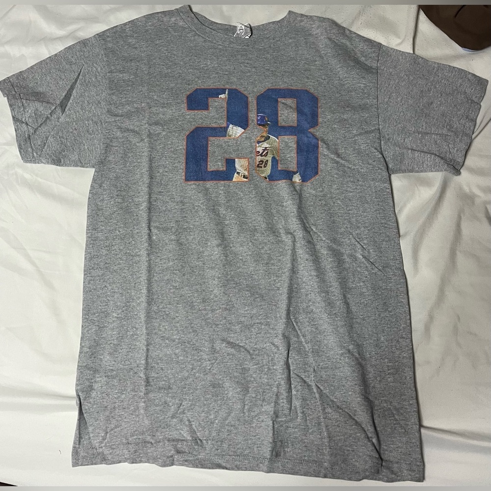 Daniel Murphy New York Mets #28 Mens Medium T-Shirt Grey